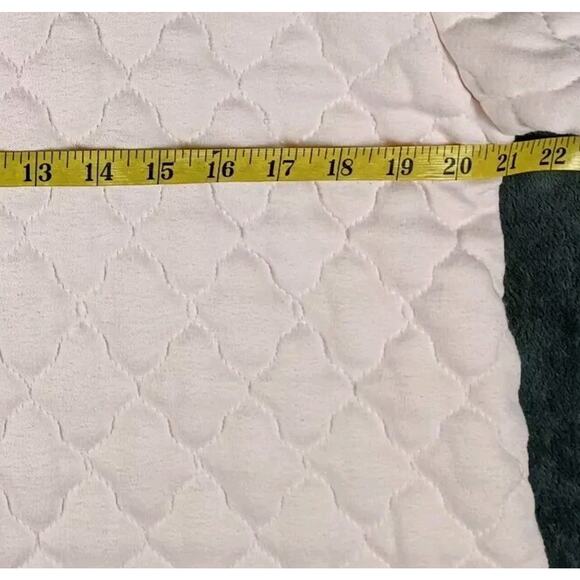 Scatch Quilted Housecoat Women Small Pink Button Front Long Sleeve Lounge Robe - Picture 5 of 10